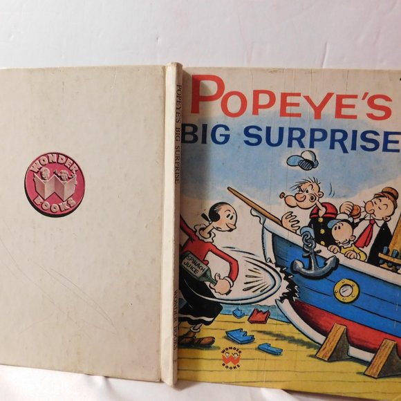 Vintage POPEYE'S BIG SURPRISE Book 1974 Wonder Books - Picture 2 of 5